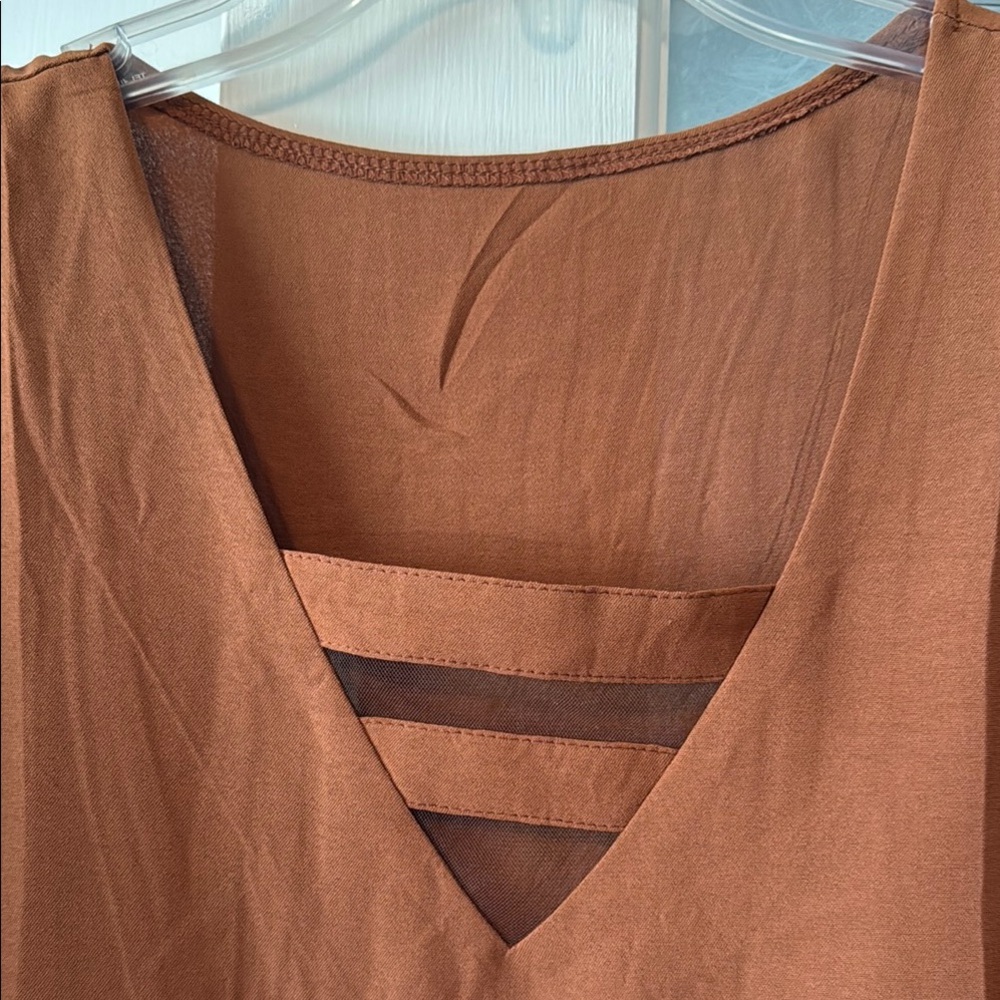 Brown Blouse with Bell Sleeves - Picture 3 of 5